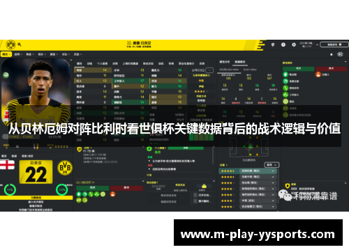 从贝林厄姆对阵比利时看世俱杯关键数据背后的战术逻辑与价值 从贝林厄姆对阵比利时看世俱杯关键数据背后的战术逻辑与价值